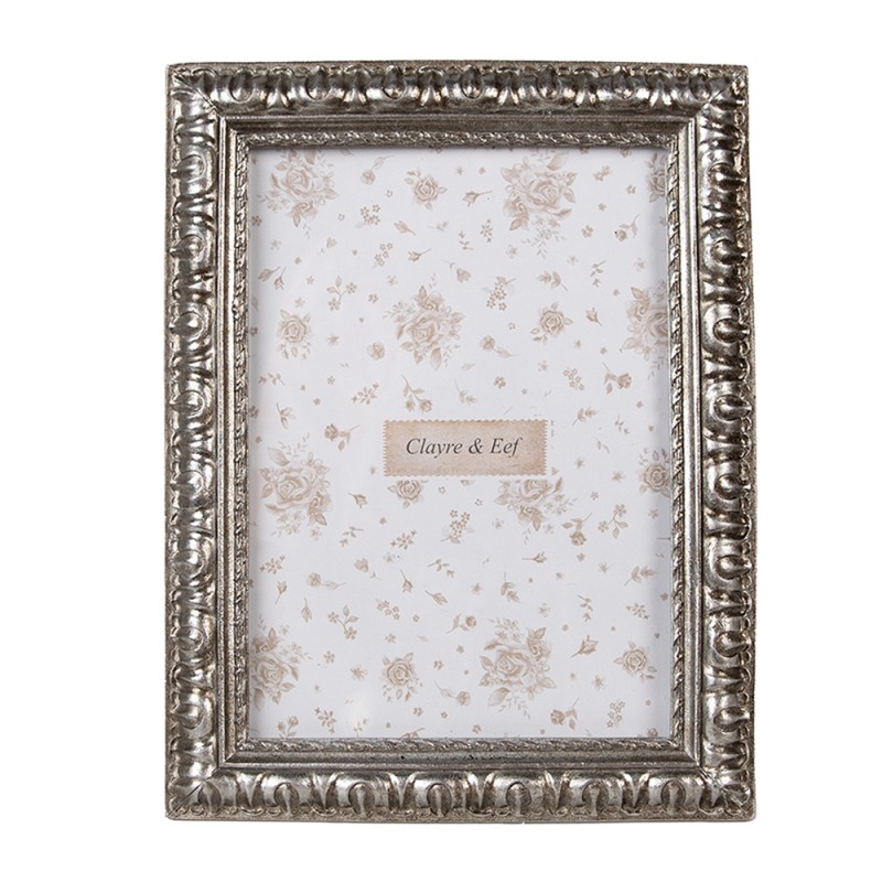 Clayre & Eef Bilderrahmen 13x18 cm Silberfarbig Kunststoff