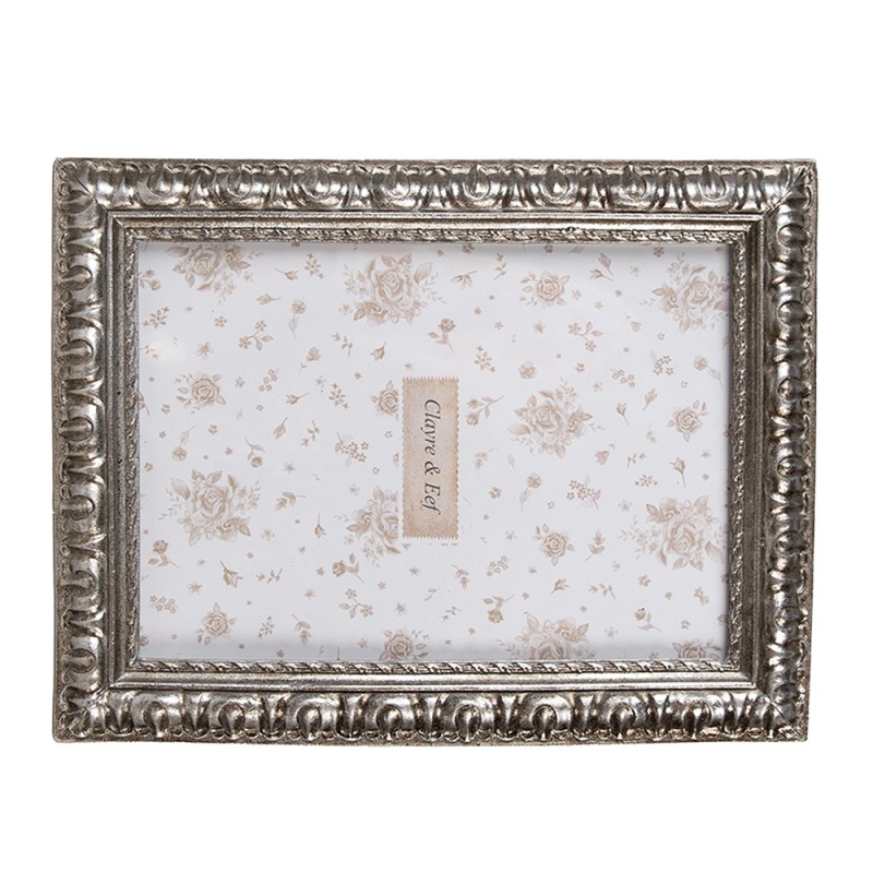 Clayre & Eef Bilderrahmen 13x18 cm Silberfarbig Kunststoff