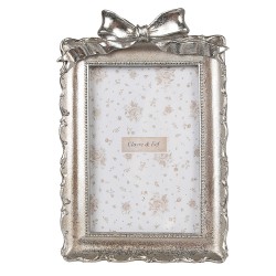 Clayre & Eef Bilderrahmen 10x15 cm Silberfarbig Kunststoff