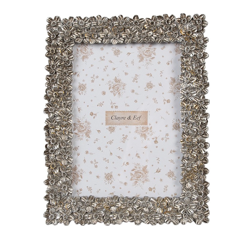 Clayre & Eef Cornice per foto 13x18 cm Color argento Plastica