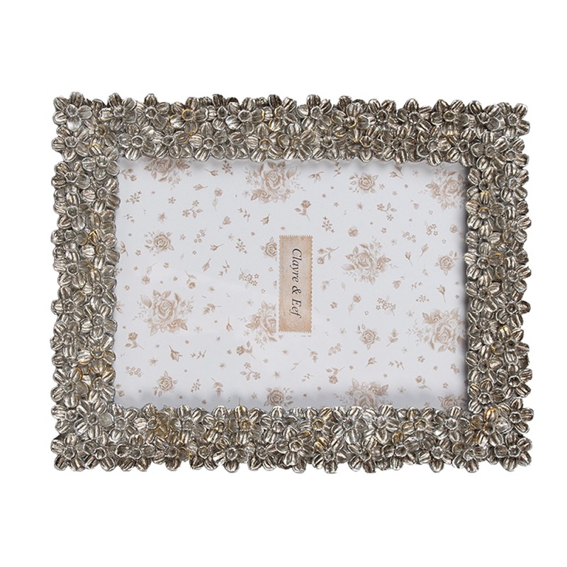 Clayre & Eef Cornice per foto 13x18 cm Color argento Plastica