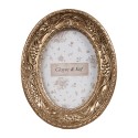 Clayre & Eef Photo Frame 6x9 cm Gold colored Plastic Oval