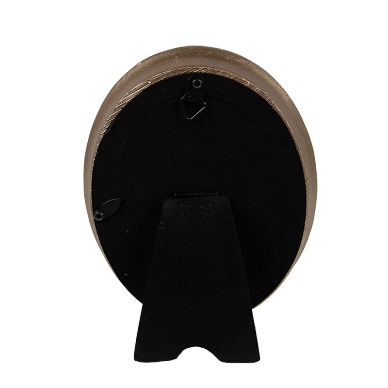 Clayre & Eef Photo Frame 6x9 cm Gold colored Plastic Oval