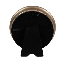 Clayre & Eef Bilderrahmen 7x7 cm Goldfarbig Kunststoff Rund