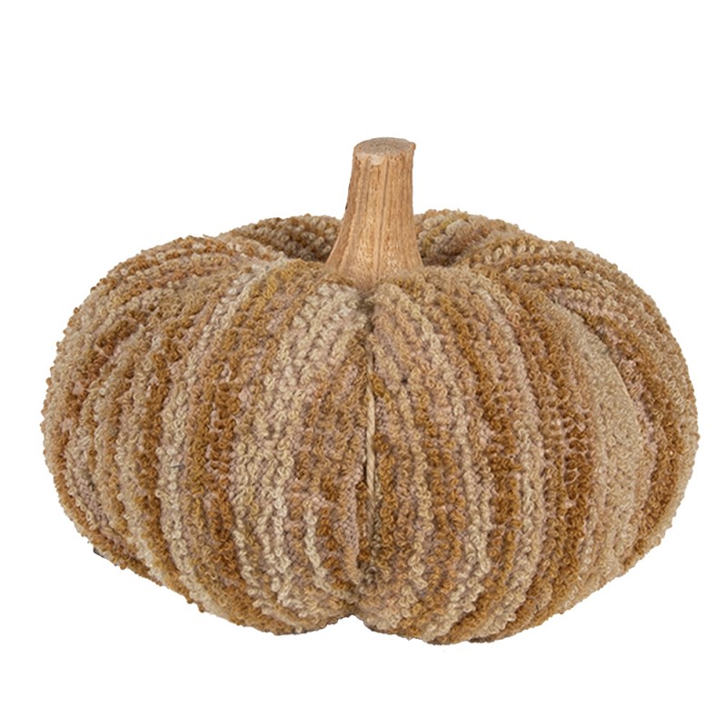 Clayre & Eef Decorazione Zucca Ø 15x12 cm Marrone Tessuto