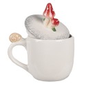Clayre & Eef Tasse 400 ml Weiß Rot Keramik Pilze