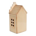 Clayre & Eef Dekoratives Haus mit LED 8x7x16 cm Beige Porzellan