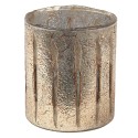 Clayre & Eef Teelichthalter Ø 11x13 cm Goldfarbig Glas Rund