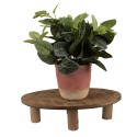 Clayre & Eef Plantentafeltje  40x20x11 cm Bruin Hout Ovaal