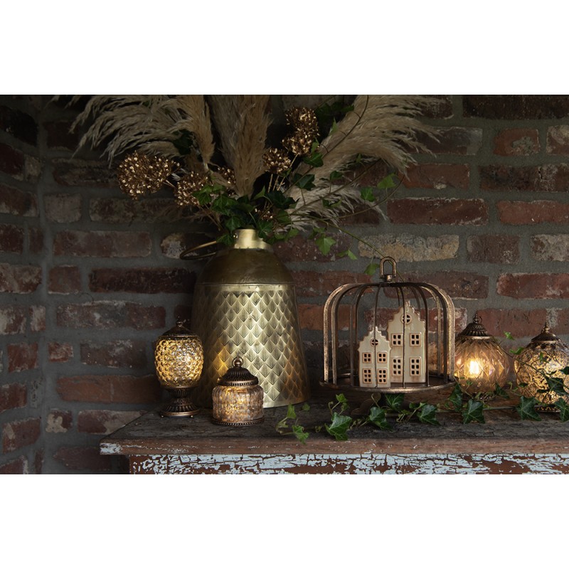 Clayre & Eef Decoratie Emmer  Ø 29x38 cm Koperkleurig Ijzer Rond