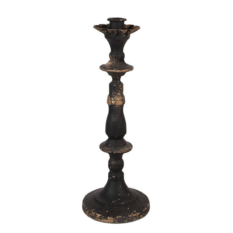 Clayre & Eef Kerzenständer 30 cm Schwarz Goldfarbig Eisen