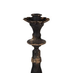 Clayre & Eef Kerzenständer 30 cm Schwarz Goldfarbig Eisen