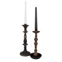 Clayre & Eef Kerzenständer 30 cm Schwarz Goldfarbig Eisen