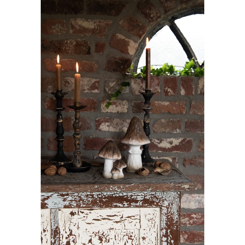 Clayre & Eef Kerzenständer 30 cm Schwarz Goldfarbig Eisen