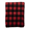 Clayre & Eef Throw Blanket 130x170 cm Red Black Polyester Diamonds