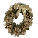 Clayre & Eef Corona di Natale Ø 40 cm Color oro Plastica