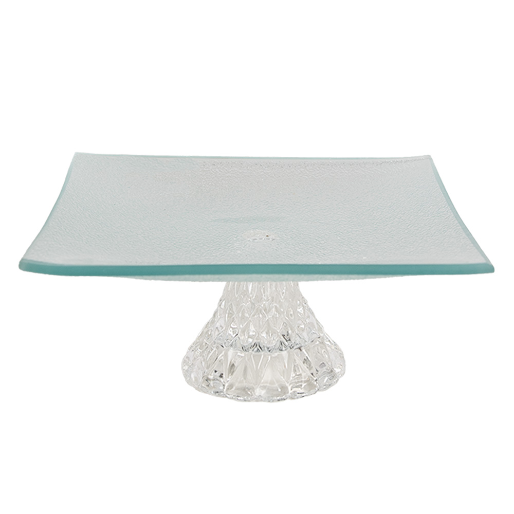 Clayre&Eef Decoratie schaal 19x19x7 cm Transparant Glas afbeelding