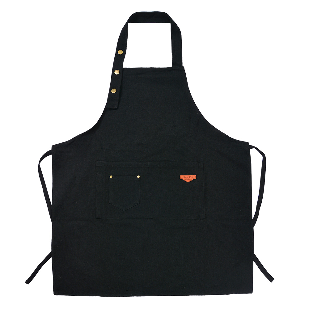 Clayre&Eef Keukenschort 75x65 cm Zwart Polyester afbeelding