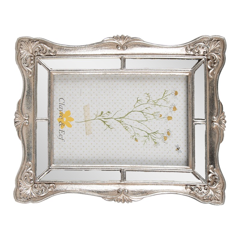 Clayre & Eef Cadre photo 10x15 cm Couleur argent Plastique Verre