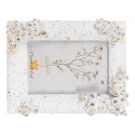 Clayre & Eef Cadre photo 10x15 cm Blanc Plastique Verre