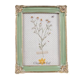 Clayre & Eef Cornice per foto 13x18 cm Verde Poliresina