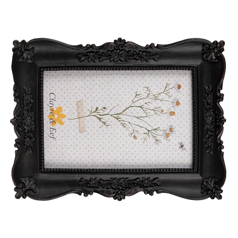 Clayre & Eef Photo Frame 10x15 cm Black Polyresin