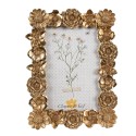 Clayre & Eef Bilderrahmen 10x15 cm Goldfarbig Polyresin
