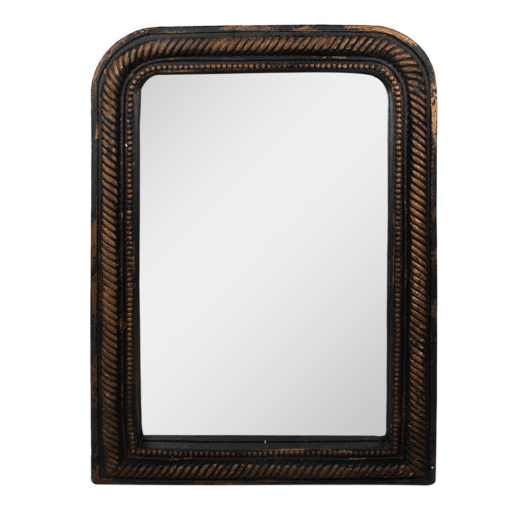 Clayre & Eef Spiegel 77x6x109 cm Goudkleurig Metaal afbeelding