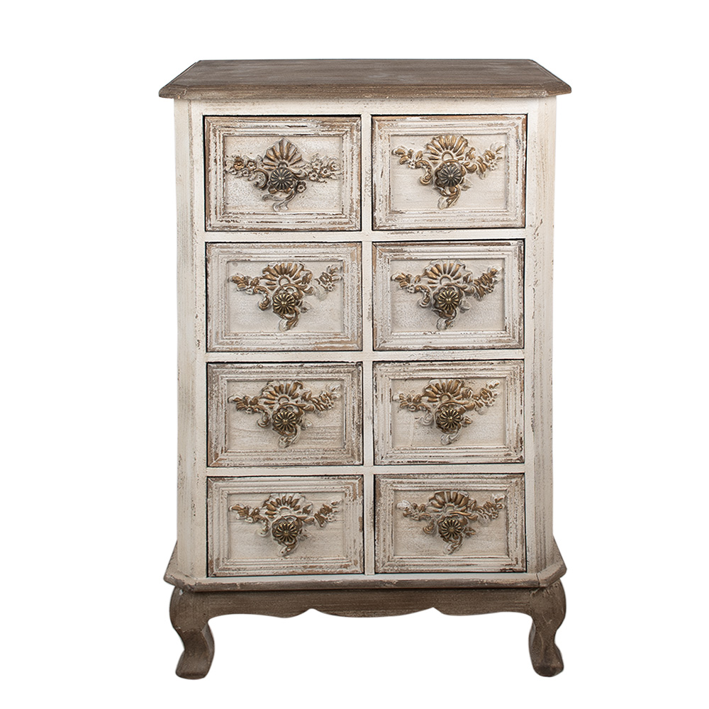 Clayre & Eef Dressoir 60x37x100 cm Beige Hout afbeelding 1