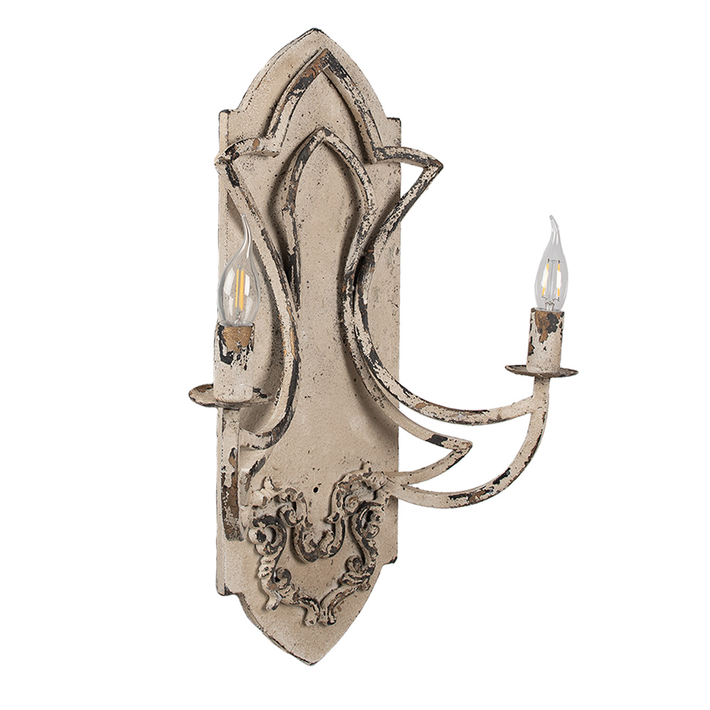 Wandlamp 41X17X60 Cm Beige Metaal-image