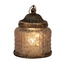 Clayre & Eef LED Lantern Ø 10x13 cm Pink Glass