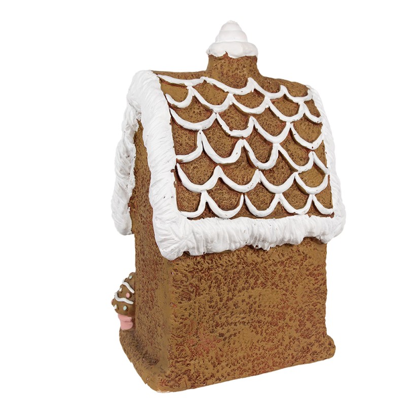 Clayre & Eef Maison en pain d'épices avec LED 39 cm Marron Oxyde de magnésium (MGO)