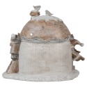 Clayre & Eef Decoratie Huis met LED 15 cm Beige Kunststof