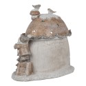 Clayre & Eef Decoratie Huis met LED 15 cm Beige Kunststof