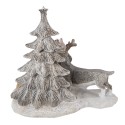 Clayre & Eef Figurine Animals 16x10x15 cm LED Grey Beige Polyresin Animals