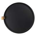 Clayre & Eef Dekoration Serviertablett Ø 30x3 cm Schwarz Eisen Rund