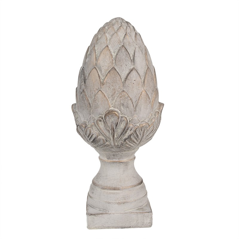 Clayre & Eef Image de décoration Ø 17x39 cm Gris Pierre