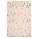 Clayre & Eef Theedoek  set van 6 stuks  50x70 cm Beige Roze Katoen Rechthoek Ijsjes Keukenhanddoek