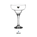 Clayre & Eef Martiniglas  set van 6 stuks  200 ml Glas Hart Wijnglas