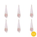 Clayre & Eef Theedoek  set van 6 stuks  50x70 cm Roze Katoen Rozen