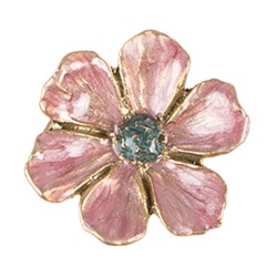 Clayre & Eef Pomello Fiore Ø 4x3 cm Rosa Metallo