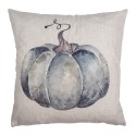 Clayre & Eef Kissenbezug 45x45 cm Beige Grau Polyester Kürbis