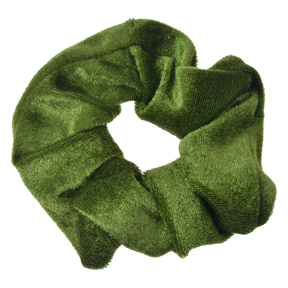 Clayre&Eef HaarelastiekØ 10 cm Groen Velours afbeelding