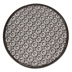 Clayre & Eef Set da bistrò Tavolo da bistrò Sedie da bistrò set di 3 Ø 60x70 Marrone Ferro