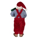 Clayre & Eef Kerstdecoratie Beeld Kerstman 27 cm Rood Kunststof