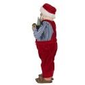 Clayre & Eef Kerstdecoratie Beeld Kerstman 27 cm Rood Kunststof