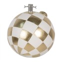 Clayre & Eef Kerstboom Standaard 42x42x44 cm Wit Goudkleurig Keramisch materiaal