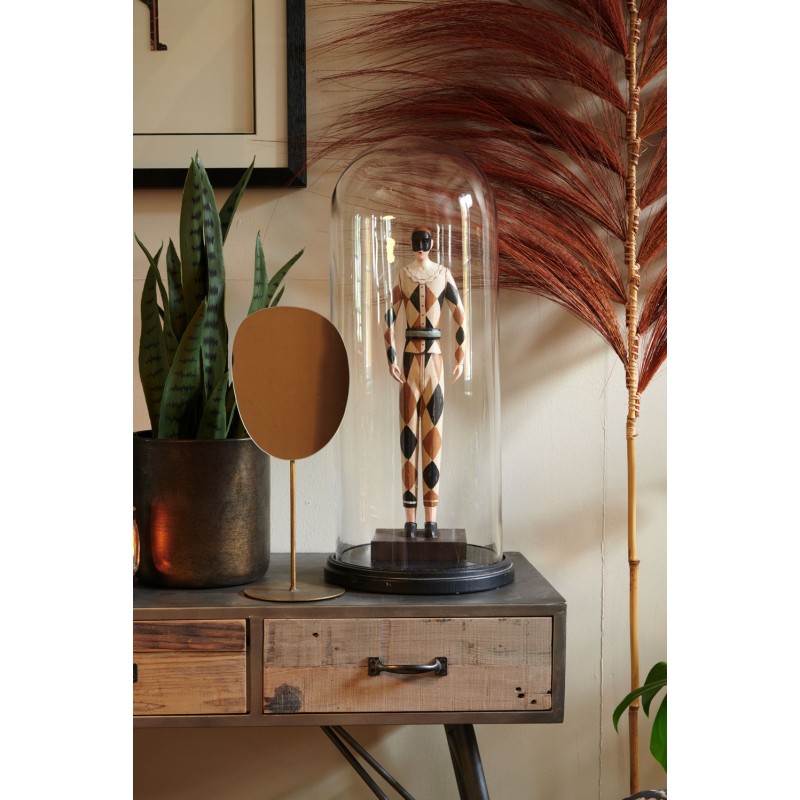 Clayre & Eef Stolp  Ø 26x60 cm Transparant Hout Glas Rond