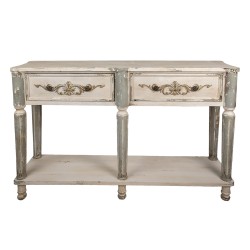 Clayre & Eef Beistelltisch 141x36x92 cm Grau Holz