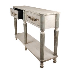 Clayre & Eef Beistelltisch 141x36x92 cm Grau Holz